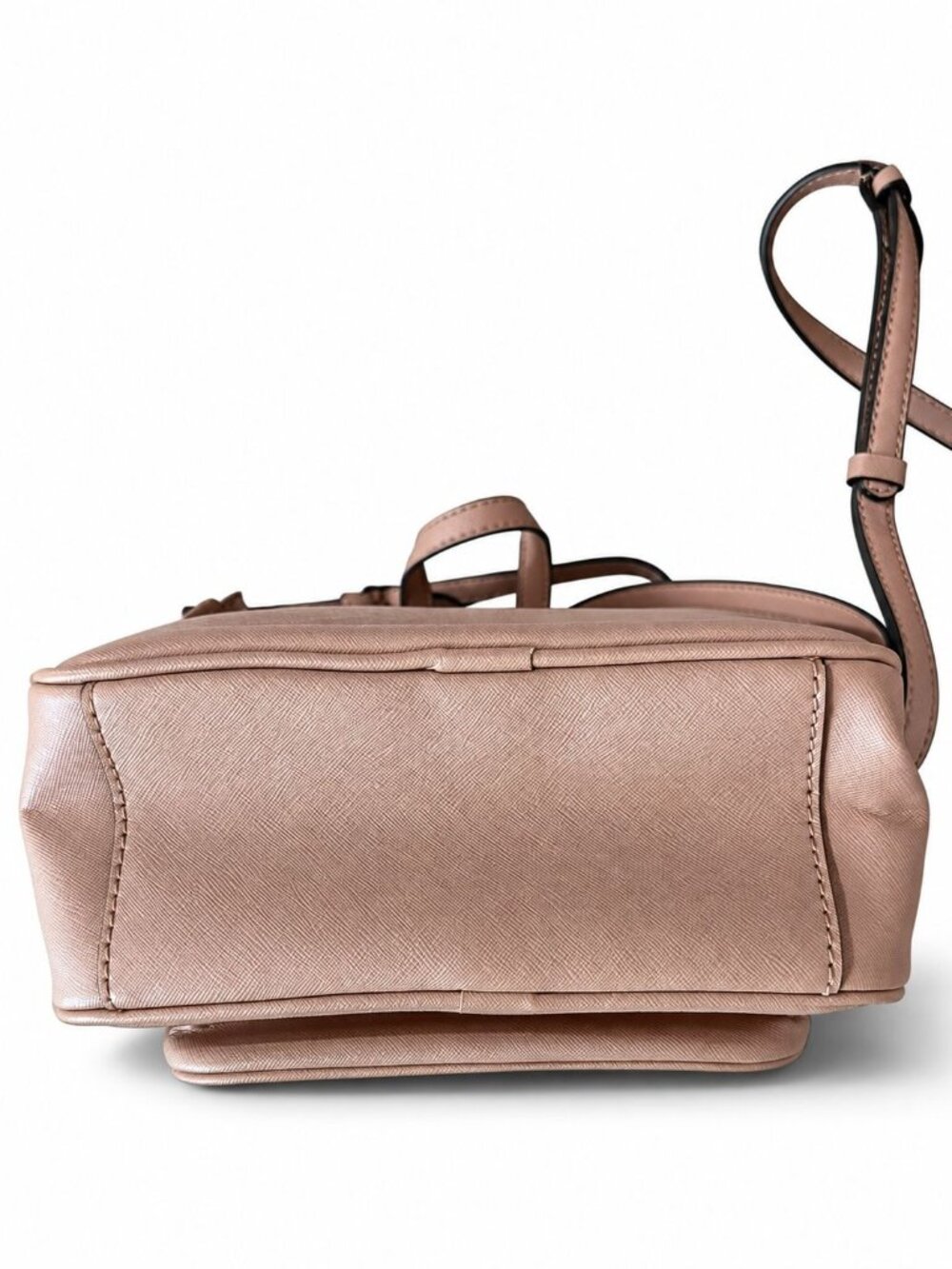 GUESS Women's Blush Pink Mini Backpack Logo Saffiano PVC Adjustable Straps - Picture 9 of 10